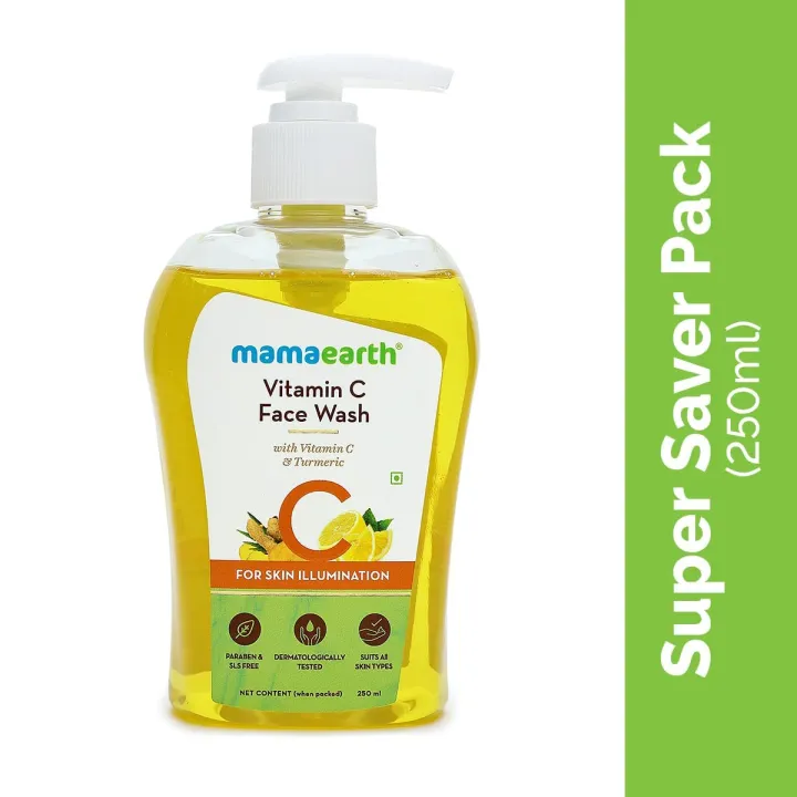Mamaearth Vitamin C Face Wash with Vitamin C and Turmeric for Skin
