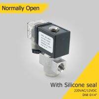 G1/4 VX2120-08-SS-NO Normally Open Stainless Steel 304 Solenoid Valve With Silicone Rubber Seal 220VAC 12VDC DN8 Plumbing Valves