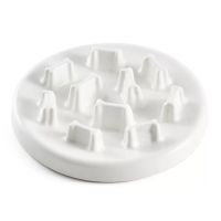 Ceramic Slow Feeder Cats Bowl Interactive Bloat Stop Puzzle Pet Feeding Plate