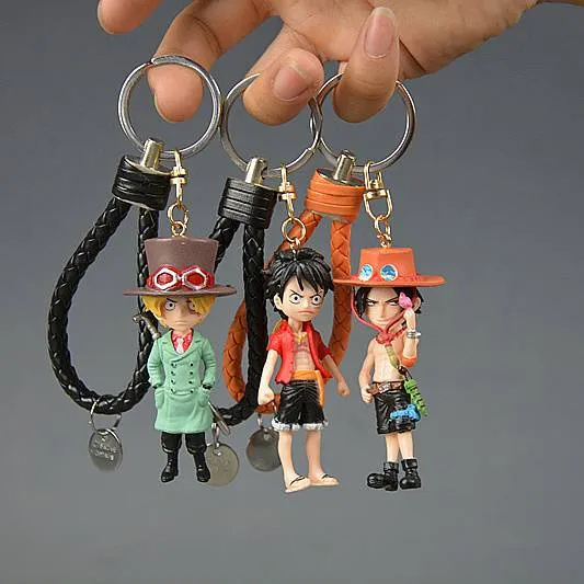 New One Piece Anime Acrylic Cartoon Key Chian Kawaii Luffy Keychain Zoro  Sanji Shankusu Katakuri Pendant Toy Kids Gift