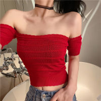 ? Clearance Price ?  Summer and Autumn Korean Fashion Womens Off Shoulder Shirt Clothing/Girls Student Warm T-shirt