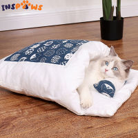 Japanese Cat Litter Sleeping Bag Removable and Washable Closed Type To Keep Warm Cave with Zipper Bed Mat Car with A Pillow