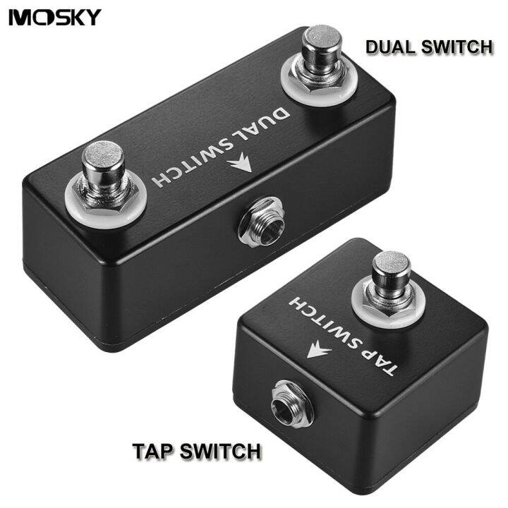 MOSKY DUAL SWITCH Pedal Dual Footswitch Foot Switch Pedal Full Metal