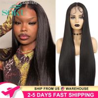 SOKU Synthetic Lace Front Wig With Baby Hair 32 Inch Smooth Long Straight Middle Part Lace Wigs For Black Women Heat Resistant [ Hot sell ] TOY CENTER