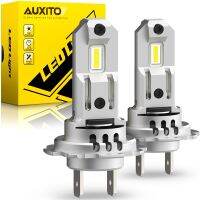 AUXITO หลอดไฟไฟหน้ารถมอเตอร์ไซค์แบบ Led H7 GFM หลอดไฟหัวสดใสพิเศษ18000Lm หลอดไฟไฟหน้ารถมอเตอร์ไซค์แบบ Led รถยนต์ขนาดเล็กไร้สาย7035 Smd พร้อมพัดลม6500K สีขาว