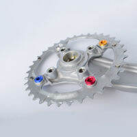 【 Cw】 muqzi 10ชิ้นจักรยาน chainring สกรูปะเก็น2มิลลิเมตร chainwheel สายฟ้าเครื่องซักผ้าคู่แปลงเดี่ยวชุดข้อเหวี่ยง MTB ขี่จักรยาน accessorieshot