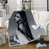 Ariana Grand Fleece Blanket Plush 3d Printed for Adults Sofa Sherpa Fleece Bedspread Wrap Throw Blanket style-1