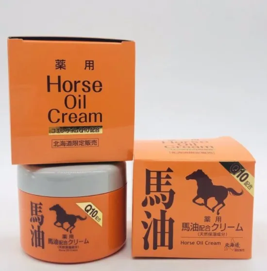 [Direct from Hokkaido, Japan] Hokkaido Showa shinzan Q10 Horse Oil cream Moisture Skin care Face/Hand/Body