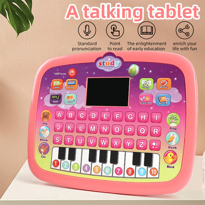 Education Toys Learning Machine Tablet with LED Screen Learning Laptop Toys Alphabet Piano Toy Tablet Main Bayi