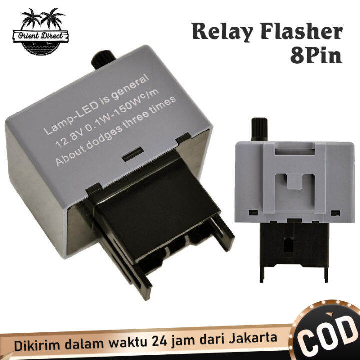 Relay Flasher LED Mobil 8 Pin Adjustable Lampu Kedip Lampu Sein Untuk ...