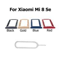 ถาดใส่ซิมการ์ดสำหรับ Xiami Mi 8 Se ช่องเสียบบัตรซิมการ์ด SD อะแดปเตอร์ที่ใส่ถาดอะไหล่ทดแทนที่ใส่ถาดการ์ด SD