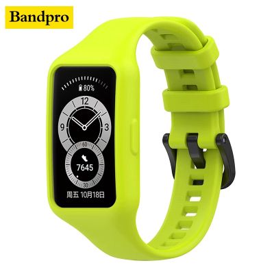 ♧✠ Wdzięczny silikonowy pasek etui do zespołu honorowego 6 7 akcesoria do zegarka dla Huawei Band 6 Pro 7 8 smart Watch Sport bransoletka