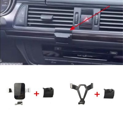 1PC ABS Material For 2012-2018 Audi A6 C7 Special Car Phone Holder Fixed Bracket Stand Mobile Gravity Linkage