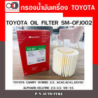 กรองน้ำมันเครื่อง SPEEDMATE สำหรับTOYOTA CAMRY HYBRID 2.5, AC40, AC41,ASV50,ALPHARD,VELLFIRE 2.5-3.5 08-15-(SM-OFJ002) สินค้าพร้อมส่ง