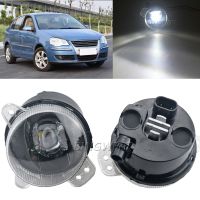 2PCS For Volkswagen VW Polo MK4 9N3 2005 2006 2007 2008 2009 LED Fog Light Assembly Car Front Bumper Lens Fog Driving Lamp