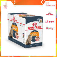 ?จัดส่งฟรี [ยกกล่อง 12 ซอง] Royal Canin Intense Beauty Pouch Gravy อาหารเปียกแมวโต ดูแลผิวหนังและเส้นขน อายุ 12 เดือนขึ้นไป จัดส่งฟรี ✨