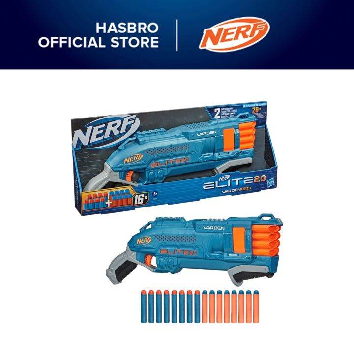 Nerf Elite 2.0 Warden DB-8 Blaster, 16 Official Nerf Darts, Blast 2 ...