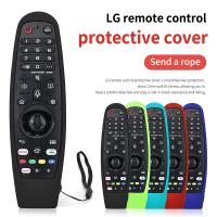 LG ระยะไกลซิลิโคนเคสสำหรับ LG AN-MR600 LG AN-MR650 LG AN-MR18BA AN-MR19BA เมจิกการควบคุมระยะไกล [ป้องกันการสูญหาย] การป้องกันการลื่นระยะไกลที่ครอบคลุมกรณีผู้ถือผิวแขนป้องกัน