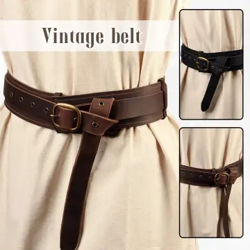 Medieval Embossed Viking Vegvisir PU Leather Belt Retro