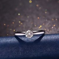 925 Sterling Silver Wedding Band Engagement Ring Cubic Zirconia Diamond