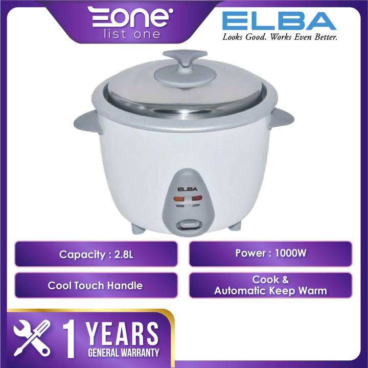 Elba 2.8L Rice Cooker ERC2866T Cook & Automatic Keep Warm Lazada