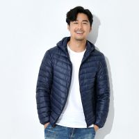 ขนาดพิเศษ5XL 6XL 7XL ผู้ชาย Hooded Packable แจ็คเกตหนา2021ฤดูใบไม้ร่วงฤดูหนาวใหม่ผู้ชายเสื้อแจ็คเก็ตน้ำหนักเบาฉนวนโค้ตขนเป็ด