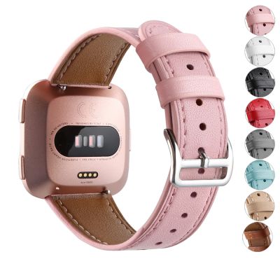 [ร้อน] อะไหล่สายนาฬิกาหนังสำหรับ Fitbit Versa 2 Versa Lite นาฬิกาข้อมือแบบสมาร์ท Band Loop สำหรับ Fitbit Versa Samrwatch