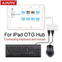 AJIUYU USB ไลท์นิ่ง OTG แอร์สำหรับ Ipad Pro 2 3มินิ5 4 Ipad10.2 9.7ตัวฮับแปลงสัญญาณอะแดปเตอร์แท็บเล็ตเป็นแท่นวางแป้นพิมพ์ HDMI