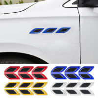 Car Carbon Fibre Reflective Stickers Anti-Scratch Safety Warning Sticker Car Styling Auto Moto Exterior Decorative Accessories