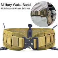 Adjustable Training Military Tactical Belt Set Man Police Tactical Belt Molle Waist Support Band Combat Hunting CS Outdoor Duty