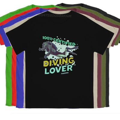 100 Certified Diving Love Men Hip Hop T Shirt Diving Anime T-shirts Male Hot Sale Oversized T-shirts Stuff For Adult