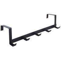 Smart Wide over the Door Rack Wrought Iron Hook Black