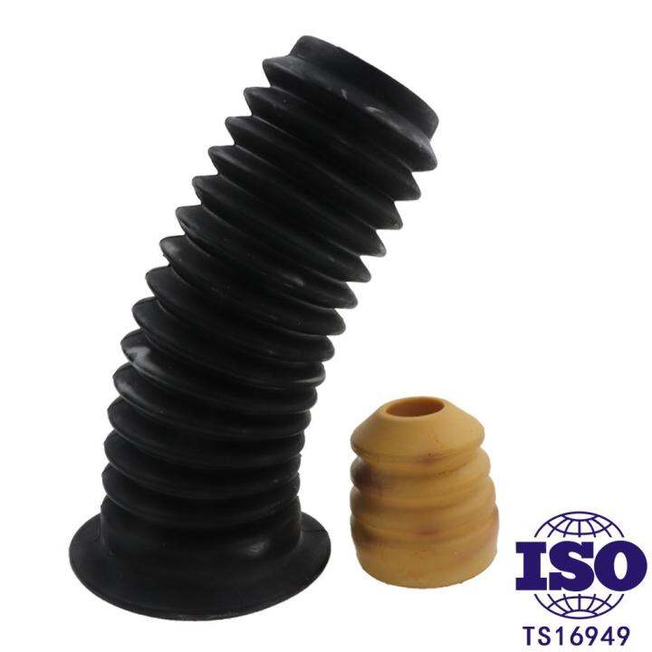 Front Dust Cover Air Shock Absorber Rubber Bellow Buffer Boot Set For
