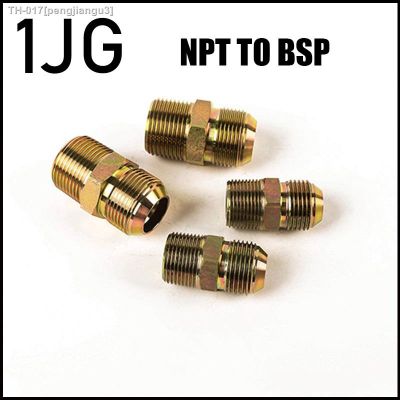 ۩◇┅ Straight Through Male Connector NPT 7/16 9/16 U3/4 7/8 to BSP 1/8 1/4 3/8 1/2 74° External Cone/British Pipe Fittings Adapter