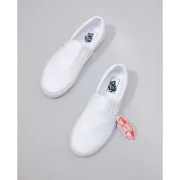 vans plain white slip on