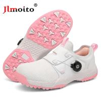 ﺴ☈✼ Women Waterproof Golf Shoes Quick Lacing Tennis Shoes Non slip Golf Sneakers Breathable Spikeless Golf Training Sports Shoes 42