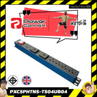 ปลั๊กไฟ PowerConneX PXC5PHTNS-TS04UB04 มาตรฐานอังกฤษผ่าน มอก.ไทย 4 ช่อง 4 USB