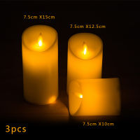 3pcs5pcs Flickering Flameless Pillar LED Candle Night Light Christmas Candle Led Lights for Room Wedding Decoration Lighting