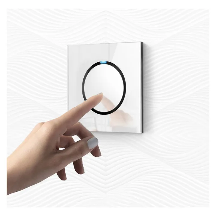 【CW】 1 2 3 4 Gang 2 Way Circle Light Switch Click Push Button Wall