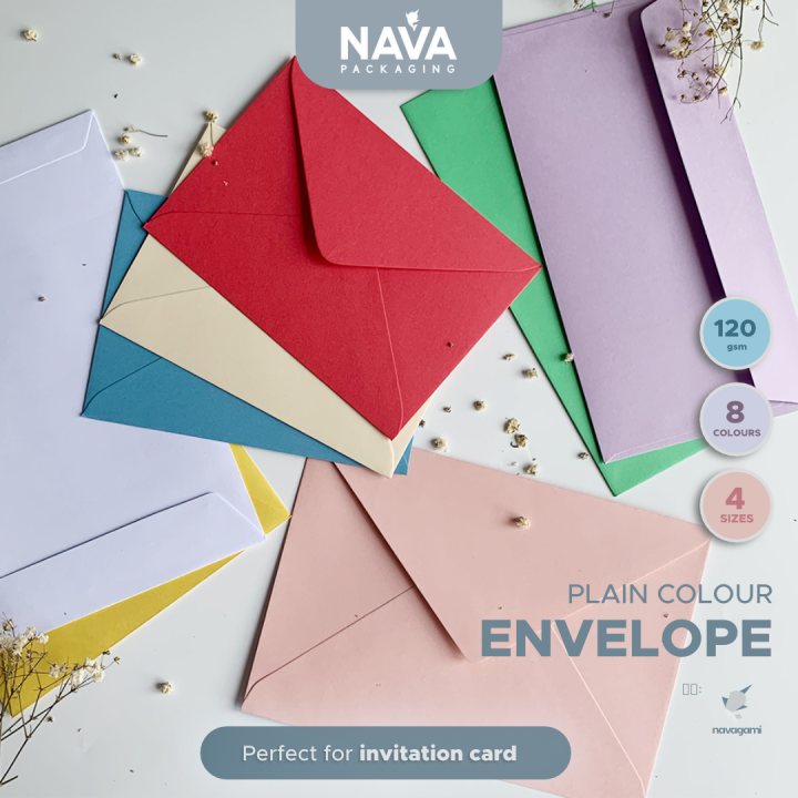 25PCS NAVAGAMI Premium Colour Envelope Wedding Invitation Card A5 A6