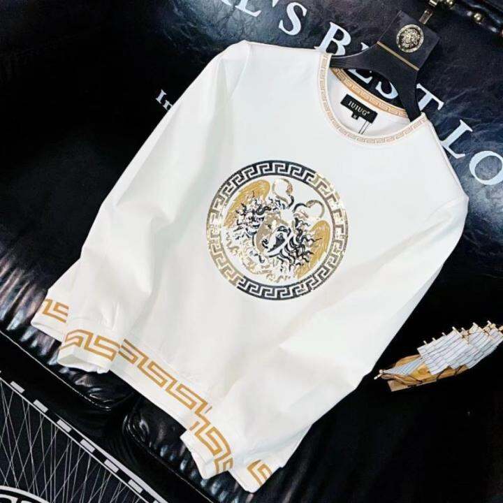 2023-versace-new-ดั้งเดิมเสื้อมีฮู้ดแฟชั่นใหม่ยุโรปแขนยาวลายปักเสื้อซับในเข้ารูปพิมพ์ลายฤดูใบไม้ร่วง