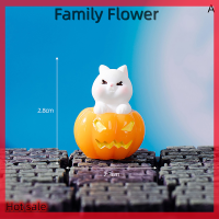 Family Flower Flash Sale รูปแกะสลักขนาดเล็กรูปฮาโลวีนทำจากยางเรซินของตกแต่งสวนรูปฟักทองน่ารักผีแวมไพร์2023