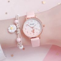 【Hot Sale】 cherry blossom watch girls simple Korean version cute candy ins Mori preppy high school students