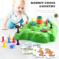 Great Game Board For W/ Rabbit Chess Piece &amp; Cards Intelligence Exercising  Teaser For Kids Development Early Learn E65D