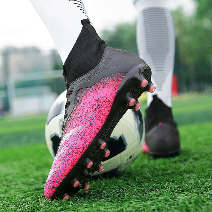 ankle-high-elastic-sock-football-shoes-traing-soccer-footwear-with-spikes-for-men-women-grass-cleats-anti-skip-football-sneakers