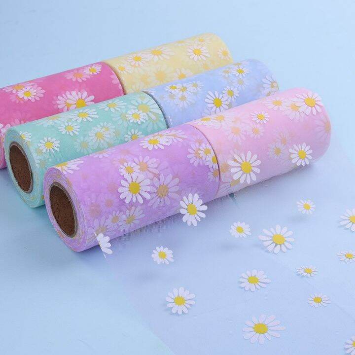 5yards-120mm-60mm-small-daisies-print-organza-ribbon-gift-wrapping-hairbow-diy-decoration-christmas-silk-ribbons-lace-fabric-gift-wrapping-bags