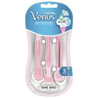 [Hot Deal] Free delivery จัดส่งฟรี Gillette Women Venus Sensitive Razor 3pcs. Cash on delivery เก็บเงินปลายทาง