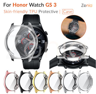 Zenia TPU ที่มีสีสันผิวเปลี่ยนเคสครอบสำหรับ Honor Watch GS 3 GS3 อุปกรณ์เสริมป้องกันทุกรอบ