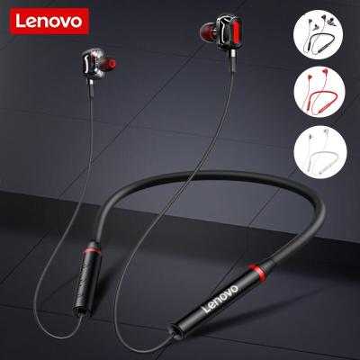 ZZOOI Lenovo HE05 Pro Bluetooth 5.0 Earphones Wireless Headphone Dual Speakers Bass Stereo Sports Neckband Earbuds Headset with Mic