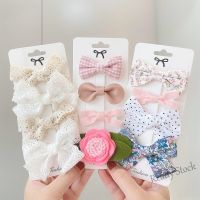 【Ready Stock】 ✾♙❇ C18 4Pc/set Cute Baby Soft Hair Bow Hair Clips Mixed Flowers Hairpin for Kids Infants